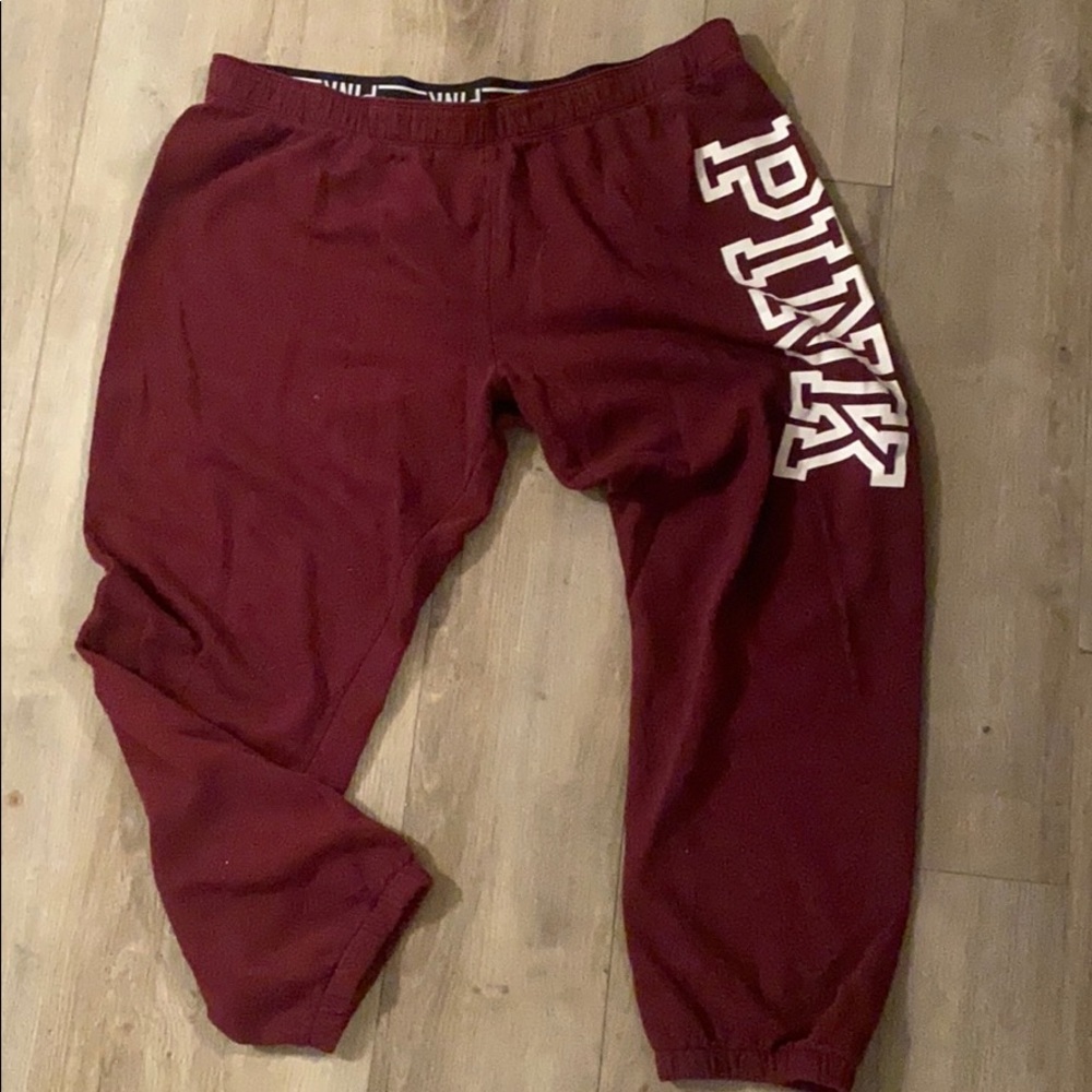 Burgundy PINK sweatpants